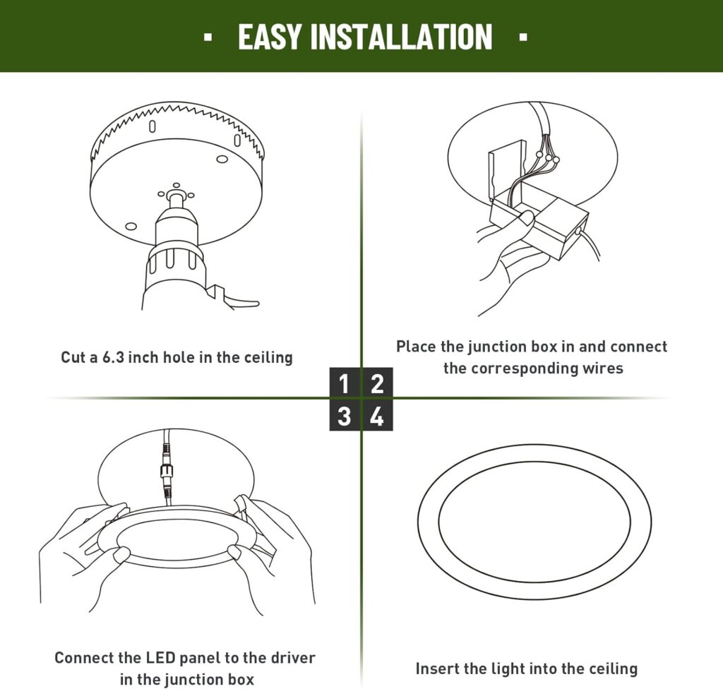 12 Pack Recessed Lighting 6 Inch with Night Light, 6 Inch LED Recessed Lights 5CCT Dimmable 2700K/3000K/4000K/5000K/6000K, 15W 1200LM Ultra Thin Recessed Lighting - ETL and Energy Star Certified